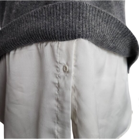 Magaschoni Cashmere Twofer Pullover Sweater Vest Top Women's M - Picture 5 of 12